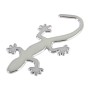 Gecko Shape Metal Car Luminous Decorative Sticker (Silver)