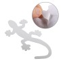 Gecko Shape Metal Car Luminous Decorative Sticker (Silver)