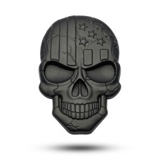 Three-dimensional Devil Skull Metal Plating Car Sticker (Black)