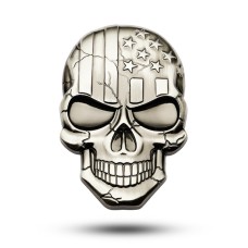 Three-dimensional Devil Skull Metal Plating Car Sticker (Gun Metal)