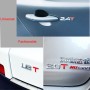 3D Universal Decal Chromed Metal 1.6T Car Emblem Badge Sticker Car Trailer Gas Displacement Identification, Size: 8.5x2.5 cm