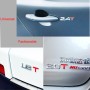 3D Universal Decal Chromed Metal 1.8T Car Emblem Badge Sticker Car Trailer Gas Displacement Identification, Size: 8.5x2.5 cm