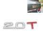 3D Универсальный наклейка хромированного металла 2.0T Автомобильная эмблема наклейка на стикер автомобильный прицеп Идентификация смещения газа, размер: 8,5x2,5 см