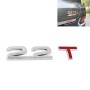 3D Универсальный наклейка хромированного металла 2.2T Автомобильная эмблема наклейка на стикер автомобильный прицел идентификация газа, размер: 8,5x2,5 см.