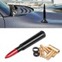 50 Cal Caliber Bullet Shape Modified Car Antenna Aerial, Length: 138mm (Red)