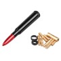 50 Cal Caliber Bullet Shape Modified Car Antenna Aerial, Length: 138mm (Red)