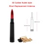 50 Cal Caliber Bullet Shape Modified Car Antenna Aerial, Length: 138mm (Red)