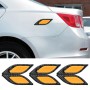 6 PCS Car Luminous Anti-collision Strip Protection Guards Trims Stickers (Orange)