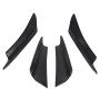 4 PCS Universal Black Car Front Bumper Body Spoiler Lip Splitter Protector Bar Strip Guard Sticker