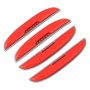 4 PCS Crab Claw Shape Universal Car Door Anti-collision Strip Protection Guards Silicon Trims Stickers (Red)