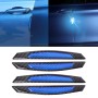 4 PCS Carbon Fiber Car Auto Side Door Edge Guard Protection Trims Reflective Stickers(Blue)