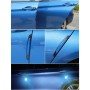 4 PCS Carbon Fiber Car Auto Side Door Edge Guard Protection Trims Reflective Stickers(Blue)