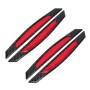 4 PCS Carbon Fiber Car Auto Side Door Edge Guard Protection Trims Reflective Stickers(Red)