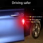 4 PCS Carbon Fiber Car Auto Side Door Edge Guard Protection Trims Reflective Stickers(Red)