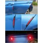 4 PCS Carbon Fiber Car Auto Side Door Edge Guard Protection Trims Reflective Stickers(Red)