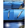 4 PCS Carbon Fiber Car Auto Side Door Edge Guard Protection Trims Reflective Stickers(White)