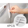 4 PCS SW-2157 Universal Car Door Anti-collision Strip Protection Guards Trims Stickers(White)