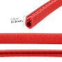5m Rubber Car Side Door Edge Protection Wire Guards Cover Trims Stickers(Red)