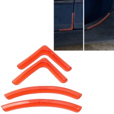 4 PCS/Set Universal Car Styling PVC Car Door Edge Anti Collision Sticker Door Anti-Rub Strips Car Door Scratch Protector(Orange)