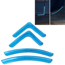 4 PCS/Set Universal Car Styling PVC Car Door Edge Anti Collision Sticker Door Anti-Rub Strips Car Door Scratch Protector(Blue)