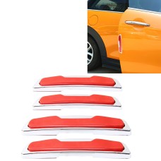4 PCS Car Door Side Guard Anti Crash Strip Car Exterior Avoid Bumps Collsion Impact Protector Fashion Design Car Sticker(Red)