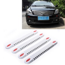 4 PCS Universal Fashion Simple Anti-collision Bar Car Body Protective Strip Car Protective Bar(White)