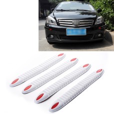 4 PCS Universal Fashion Simple Anti-collision Bar Car Body Protective Strip Car Protective Bar(White)