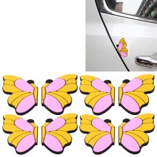8 PCS Butterfly Shape Cartoon Style PVC Car Auto Protection Anti-scratch Door Guard Decorative Sticker