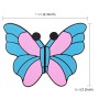 8 PCS Butterfly Shape Cartoon Style PVC Car Auto Protection Anti-scratch Door Guard Decorative Sticker(Blue)