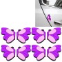 8 PCS Butterfly Shape Cartoon Style PVC Car Auto Protection Anti-scratch Door Guard Decorative Sticker(Purple)