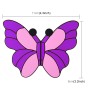 8 PCS Butterfly Shape Cartoon Style PVC Car Auto Protection Anti-scratch Door Guard Decorative Sticker(Purple)