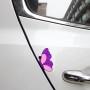 8 PCS Butterfly Shape Cartoon Style PVC Car Auto Protection Anti-scratch Door Guard Decorative Sticker(Purple)