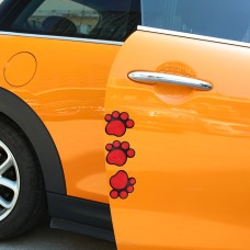 4 PCS Dog Footprint Shape Cartoon Style PVC Car Auto Protection Anti-scratch Door Guard Decorative Sticker