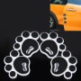 4 PCS Dog Footprint Shape Cartoon Style PVC Car Auto Protection Anti-scratch Door Guard Decorative Sticker(Black)