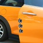 4 PCS Dog Footprint Shape Cartoon Style PVC Car Auto Protection Anti-scratch Door Guard Decorative Sticker(Black)