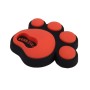 4 PCS Dog Footprint Shape Cartoon Style PVC Car Auto Protection Anti-scratch Door Guard Decorative Sticker(Red)