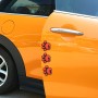 4 PCS Dog Footprint Shape Cartoon Style PVC Car Auto Protection Anti-scratch Door Guard Decorative Sticker(Red)