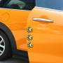 4 PCS Dog Footprint Shape Cartoon Style PVC Car Auto Protection Anti-scratch Door Guard Decorative Sticker(Yellow)