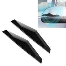 2 PCS Universal Car Screaming Bumper Rearview Mirror Anti-collision Strip Protection Guards Plastic Trims Stickers (Black)