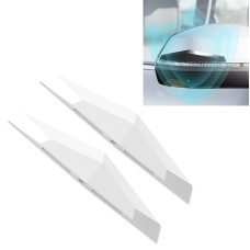 2 PCS Universal Car Screaming Bumper Rearview Mirror Anti-collision Strip Protection Guards Plastic Trims Stickers (White)