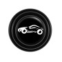 100 PCS Car Door Anti-Collision Shock Pad, Color: Black With Sports Car Logo