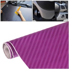 Цеточная декоративная наклейка ПВХ 3D углеродного волокна, размер: 127 см х 50 см (фиолетовый)