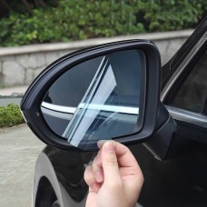 10 PCS Rainproof Anti-Fog And Anti-Reflective Film For Car Rearview Mirror Ellipse 100x150mm(Transparent)