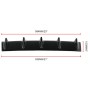 Universal Car Rear Bumper Lip Diffuser 5 Shark Fin Style Black ABS, Size: 58.4 x 53.3 x 15.2cm