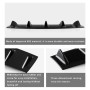 Universal Car Rear Bumper Lip Diffuser 5 Shark Fin Style Black ABS, Size: 58.4 x 53.3 x 15.2cm