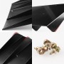 Universal Car Rear Bumper Diffuser 4 Shark Fin Style Black ABS