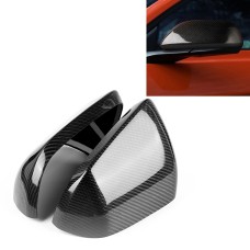 2 PCS Car Carbon Fiber Rearview Mirror Shells for 2015-2019 American Version Mustang without Light, Left Drive