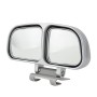 Left Side Rear View Blind Spot Mirror Universal adjustable Wide Angle Auxiliary Mirror(Silver)