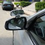 Left Side Rear View Blind Spot Mirror Universal adjustable Wide Angle Auxiliary Mirror(Silver)
