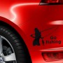 Красота Go Fishing Styling Offerice Car Sticker, размер: 14см x 8,5 см (черный)